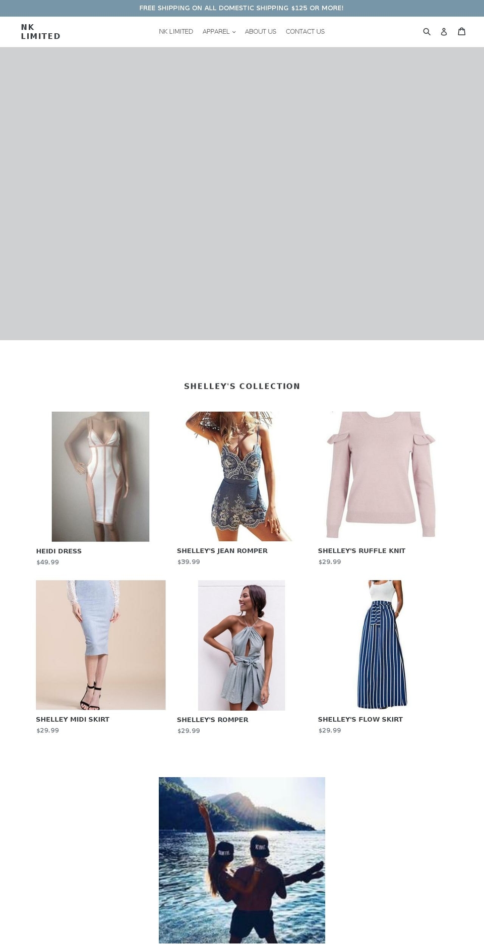 nklimited.com — Shopify storefront screenshot