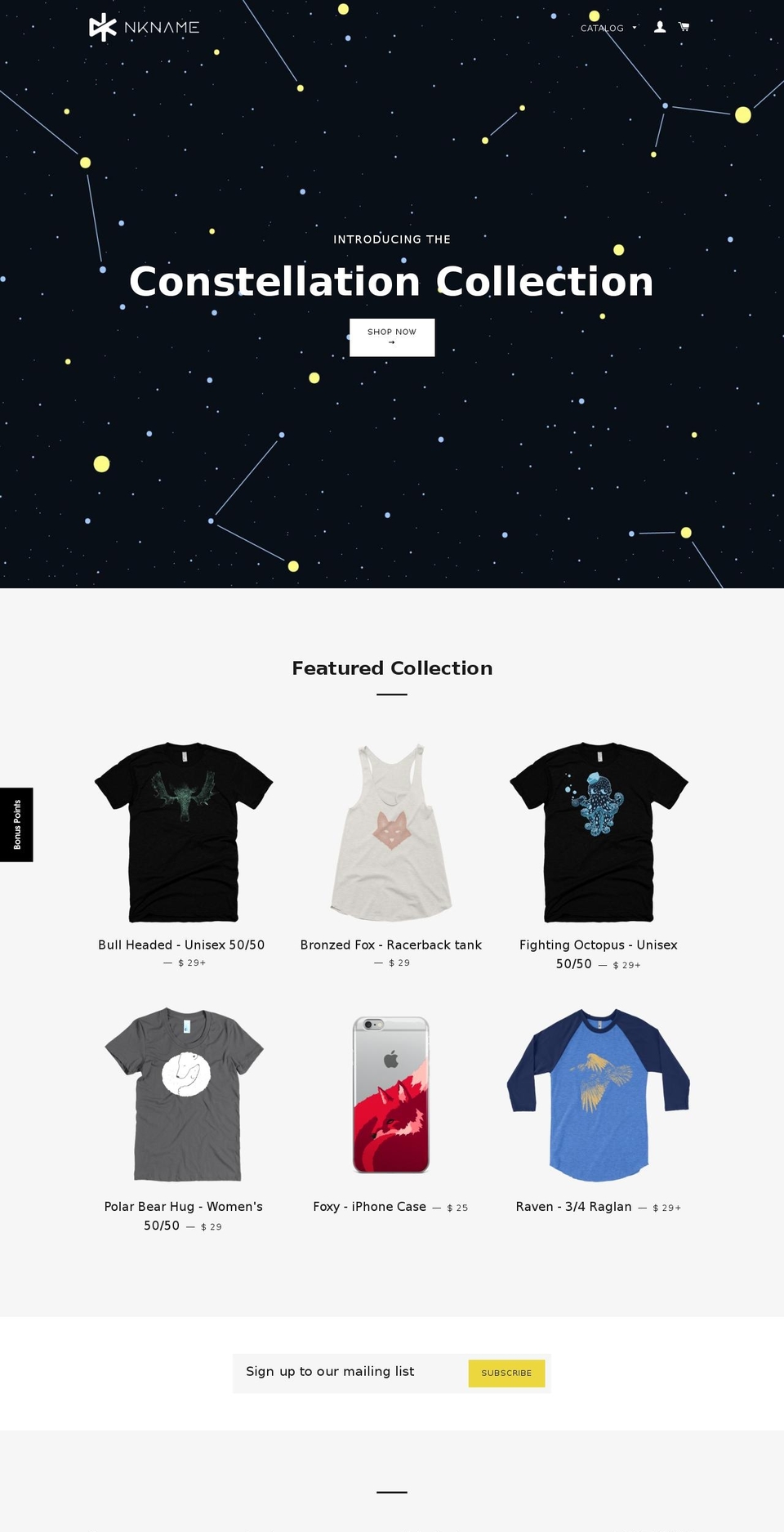 nkname.com shopify website screenshot
