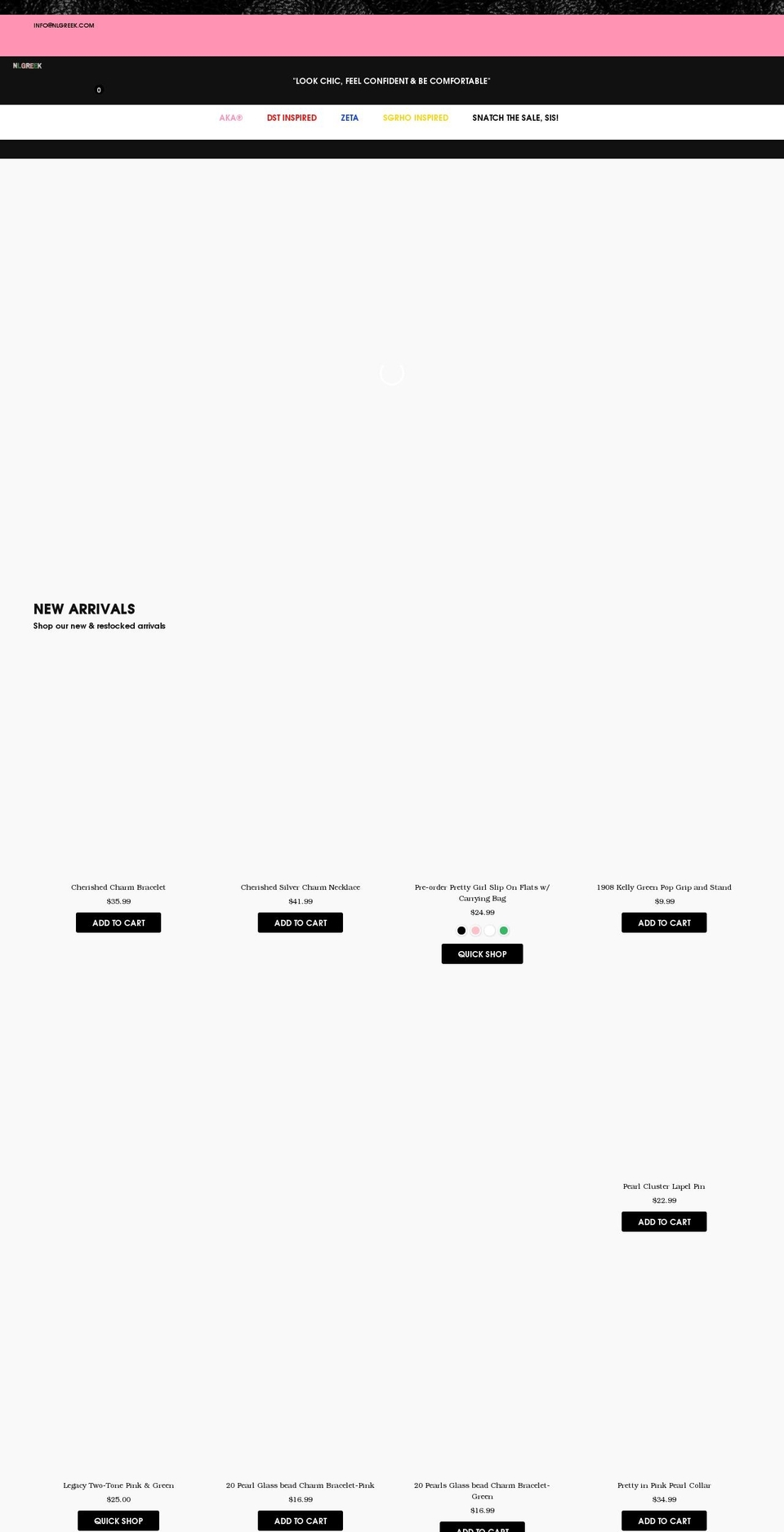 nlgreek.com shopify website screenshot