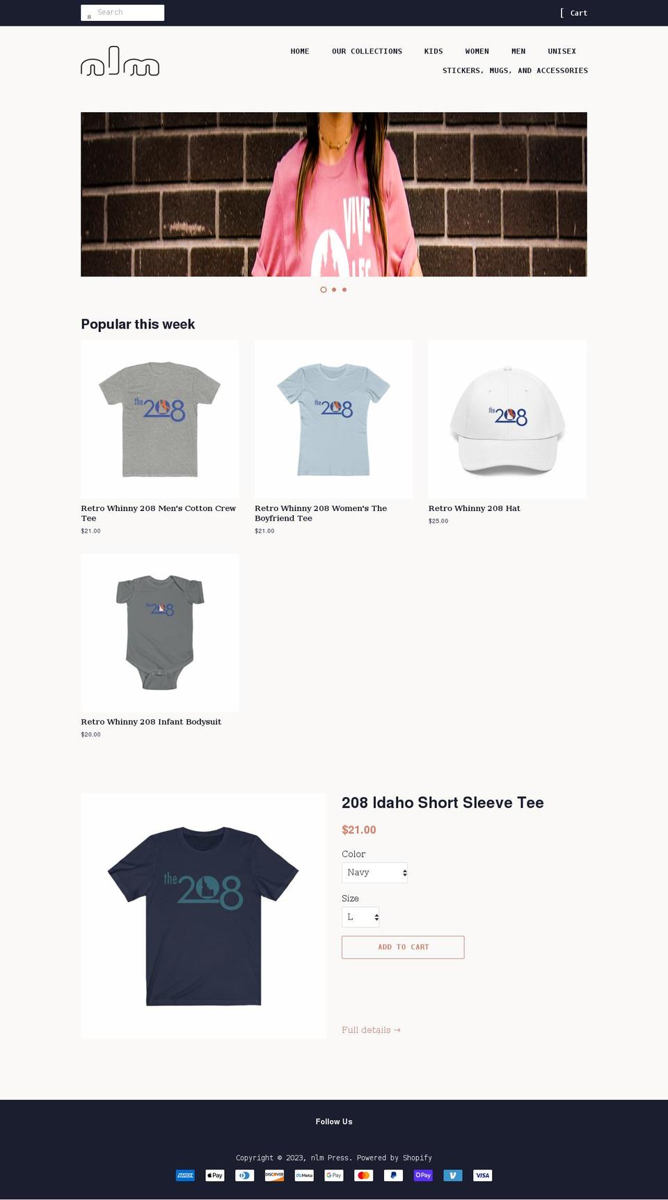 nlmpress.com shopify website screenshot