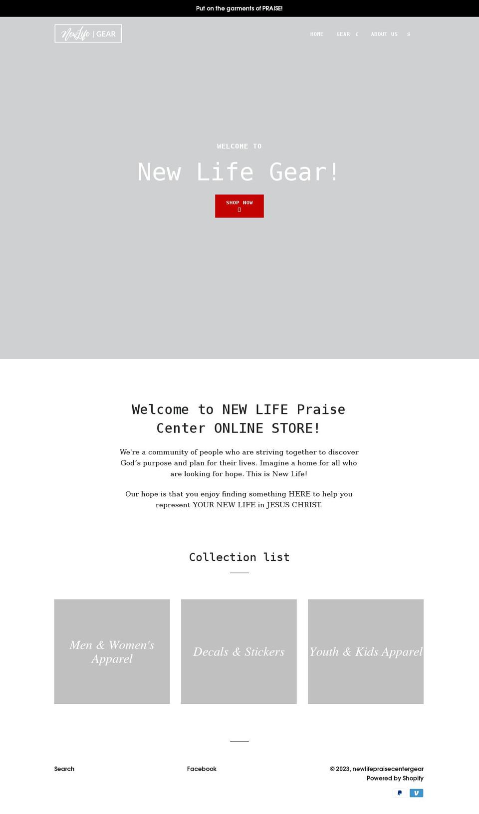 nlpcgear.com shopify website screenshot