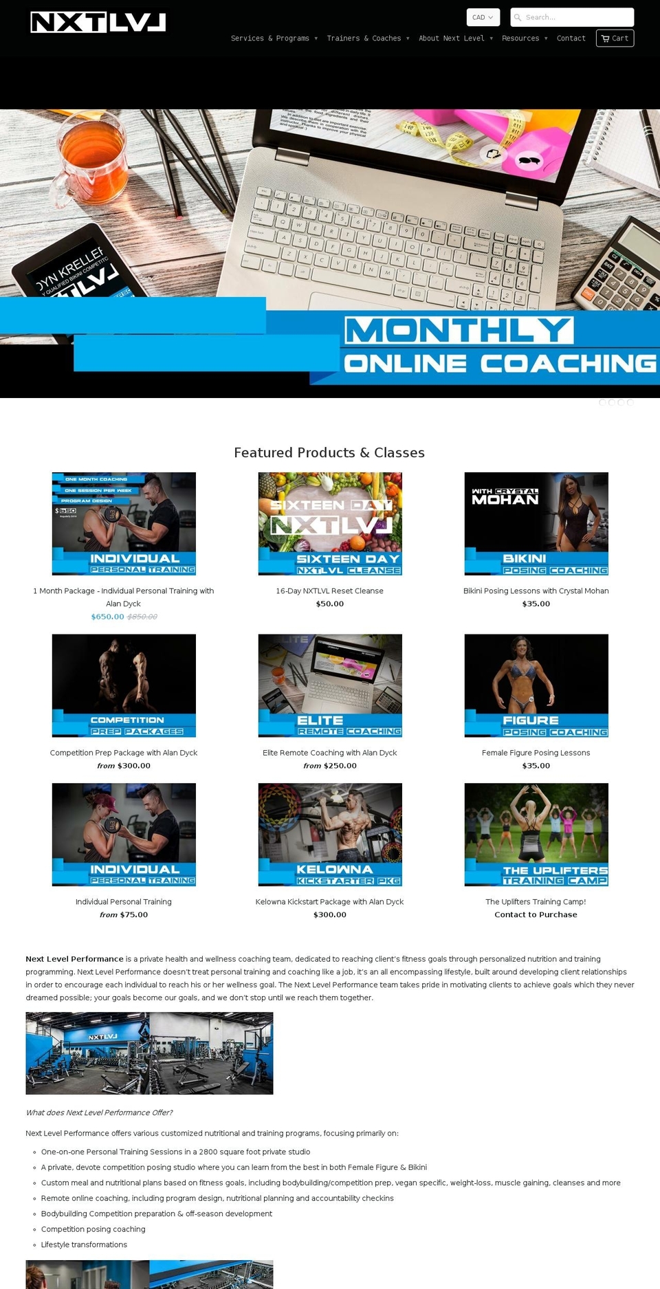 nlpfitness.ca shopify website screenshot