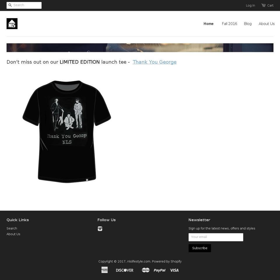 nlslifestyle.com shopify website screenshot