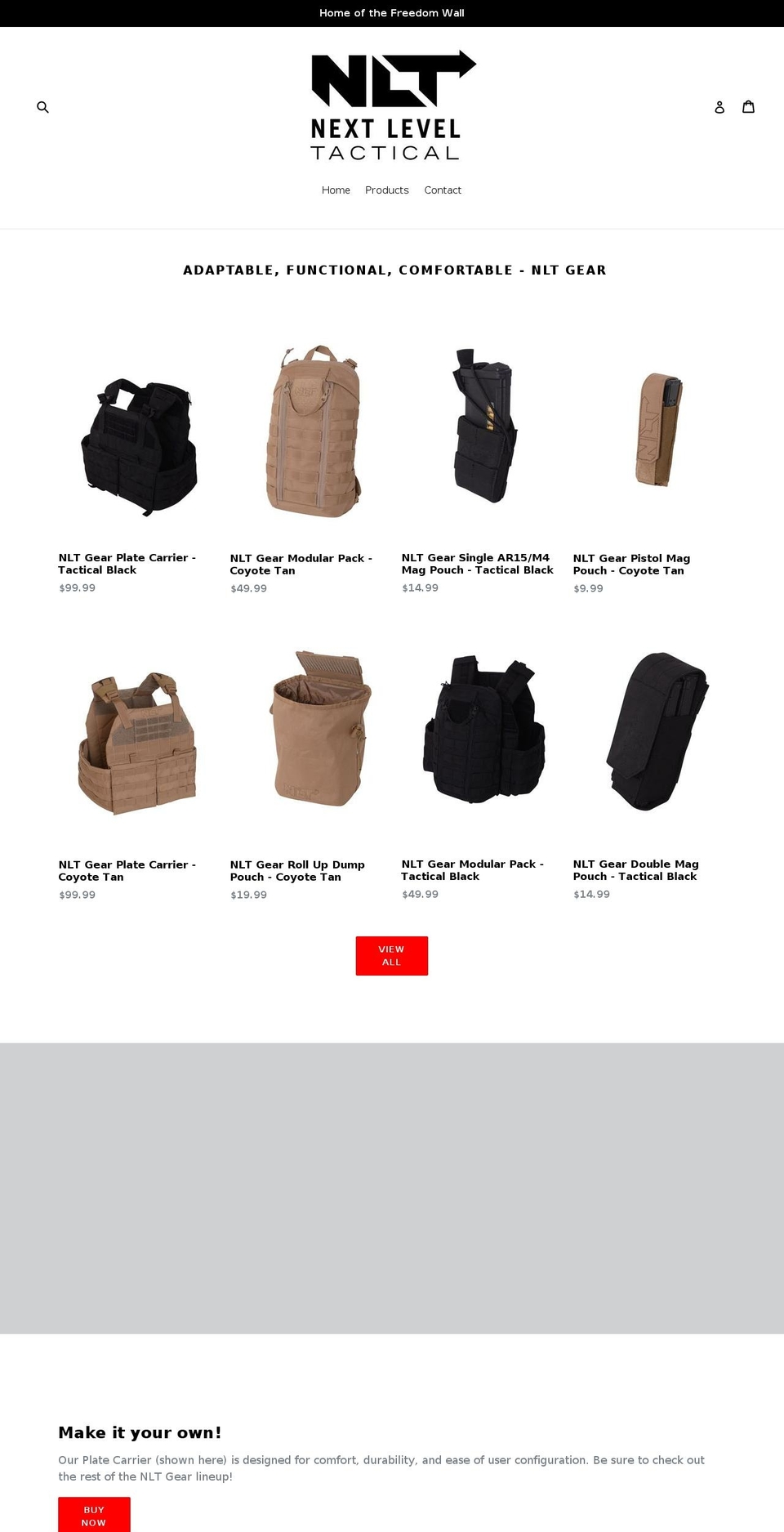 nltactical.com shopify website screenshot