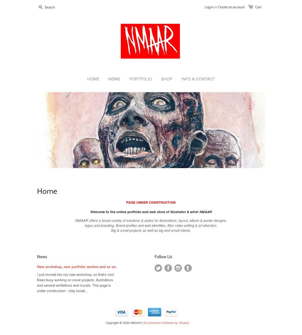 nmaar.com shopify website screenshot