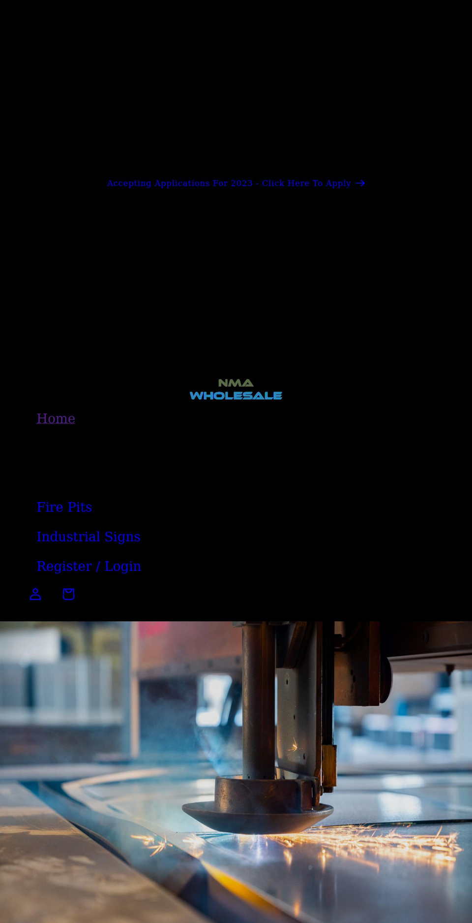 nmawholesale.com shopify website screenshot