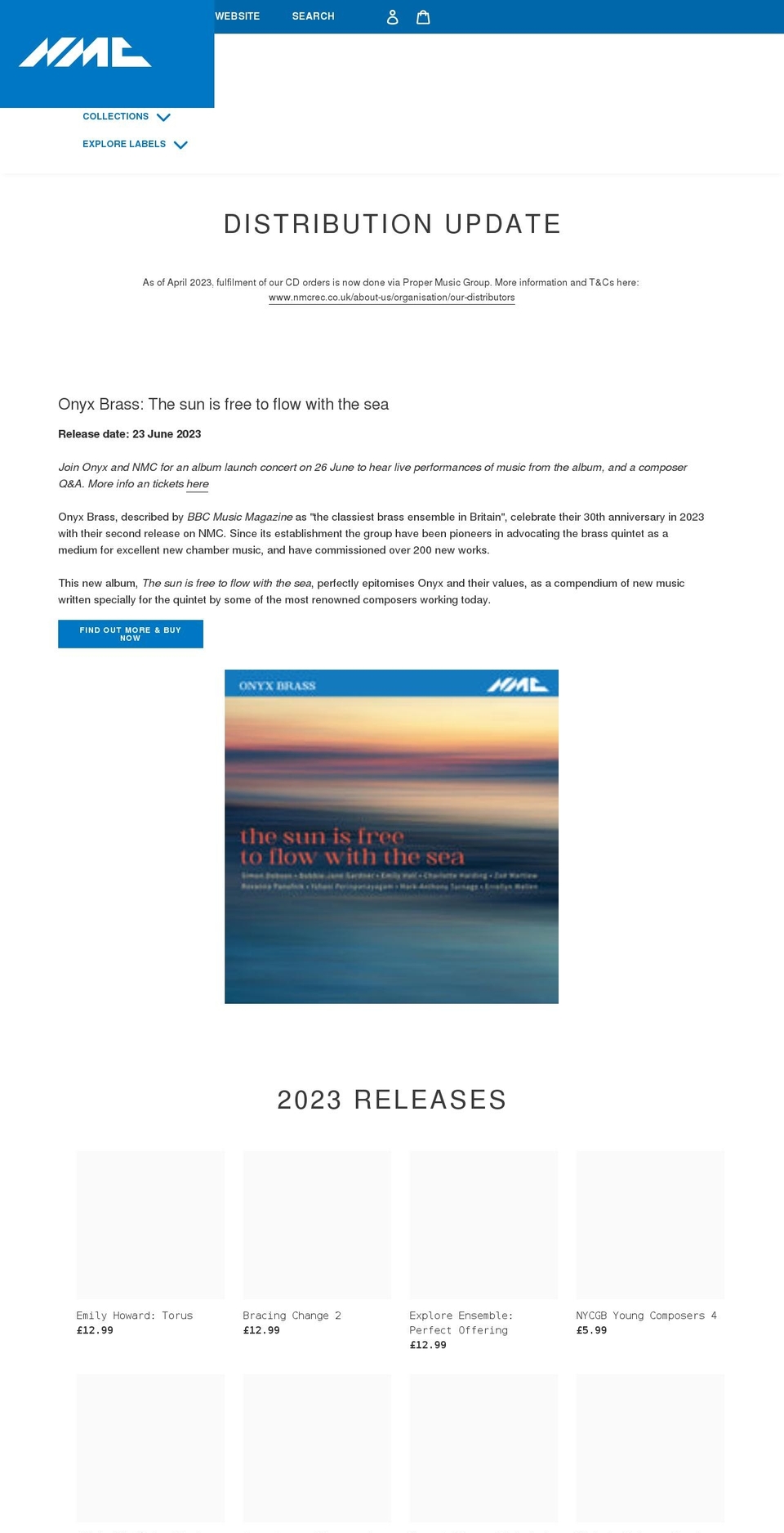 nmc-recordings.myshopify.com shopify website screenshot