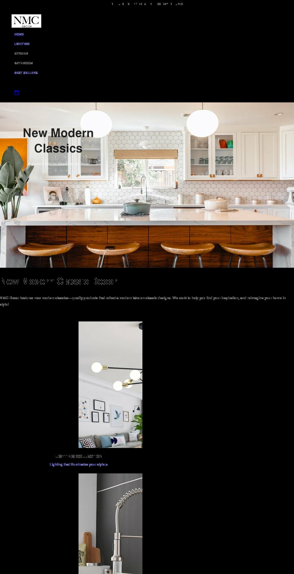 nmcdecor.com shopify website screenshot