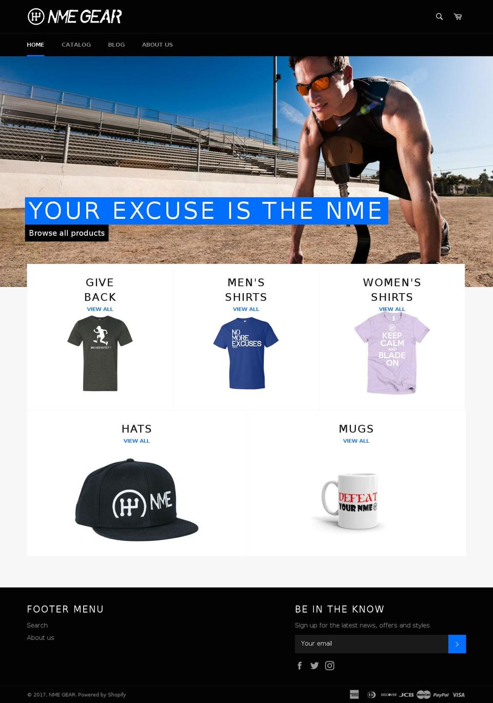 nmegear.com shopify website screenshot