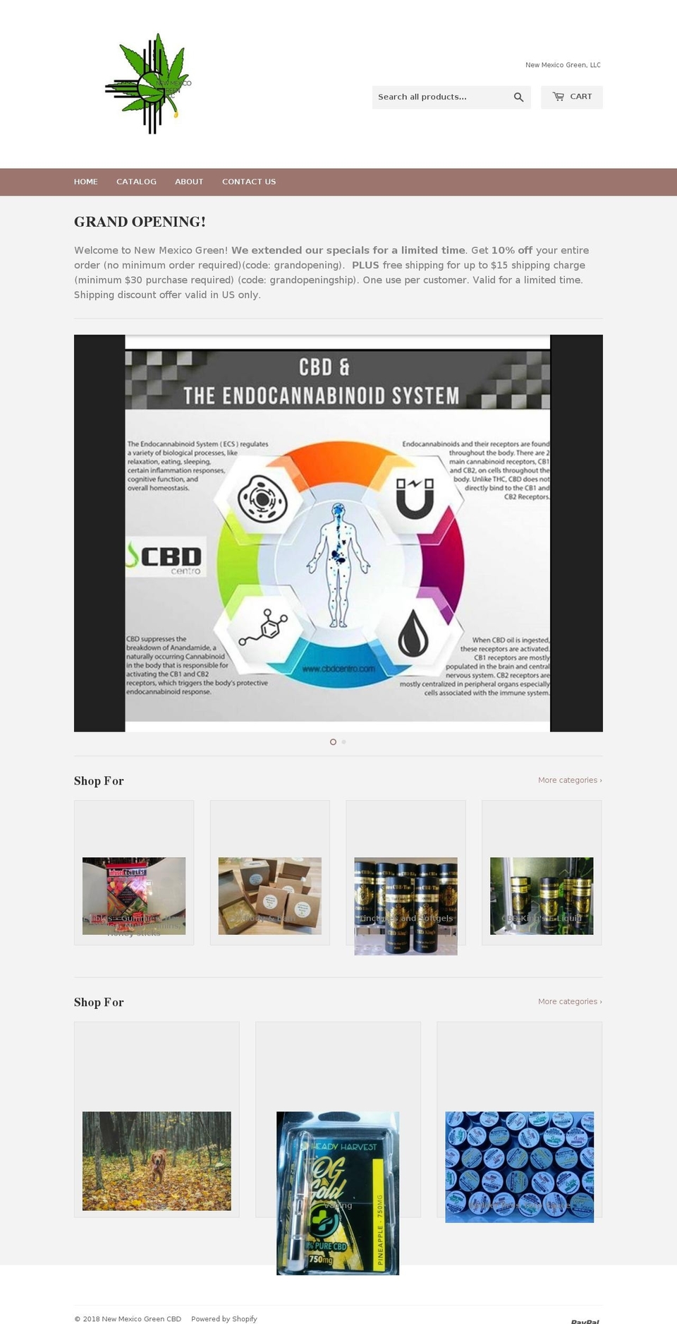nmgreen.org shopify website screenshot