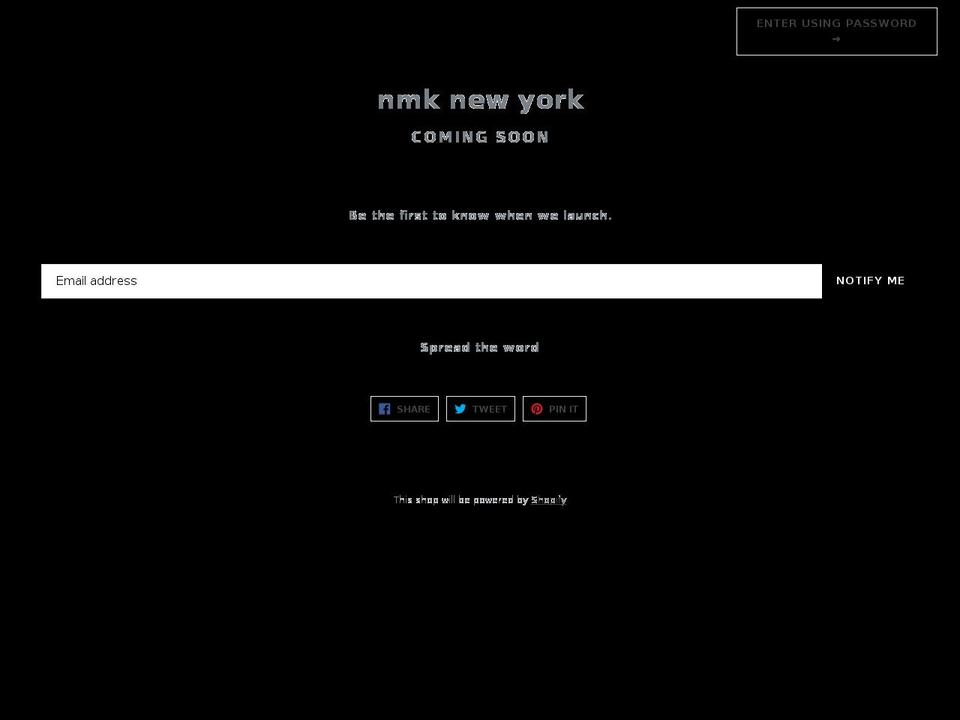 nmknewyork.com — Shopify storefront screenshot