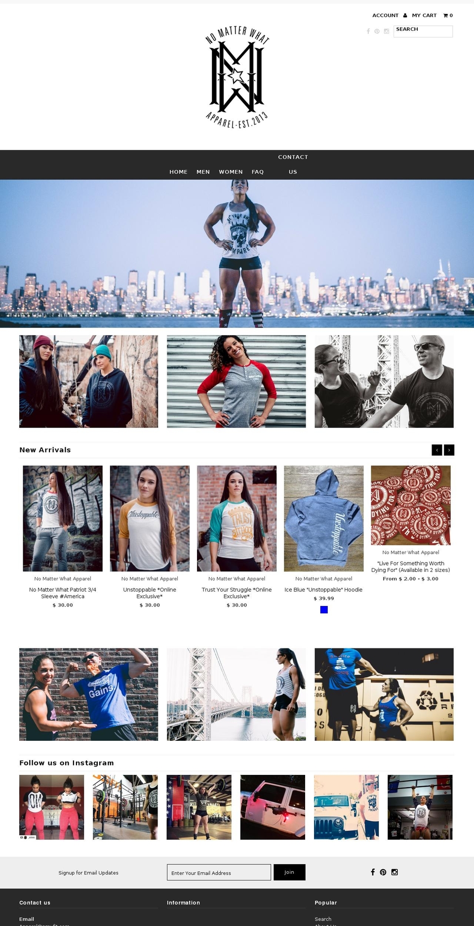 No Matter What Apparel Newest Theme Shopify theme site example nmwfit.com