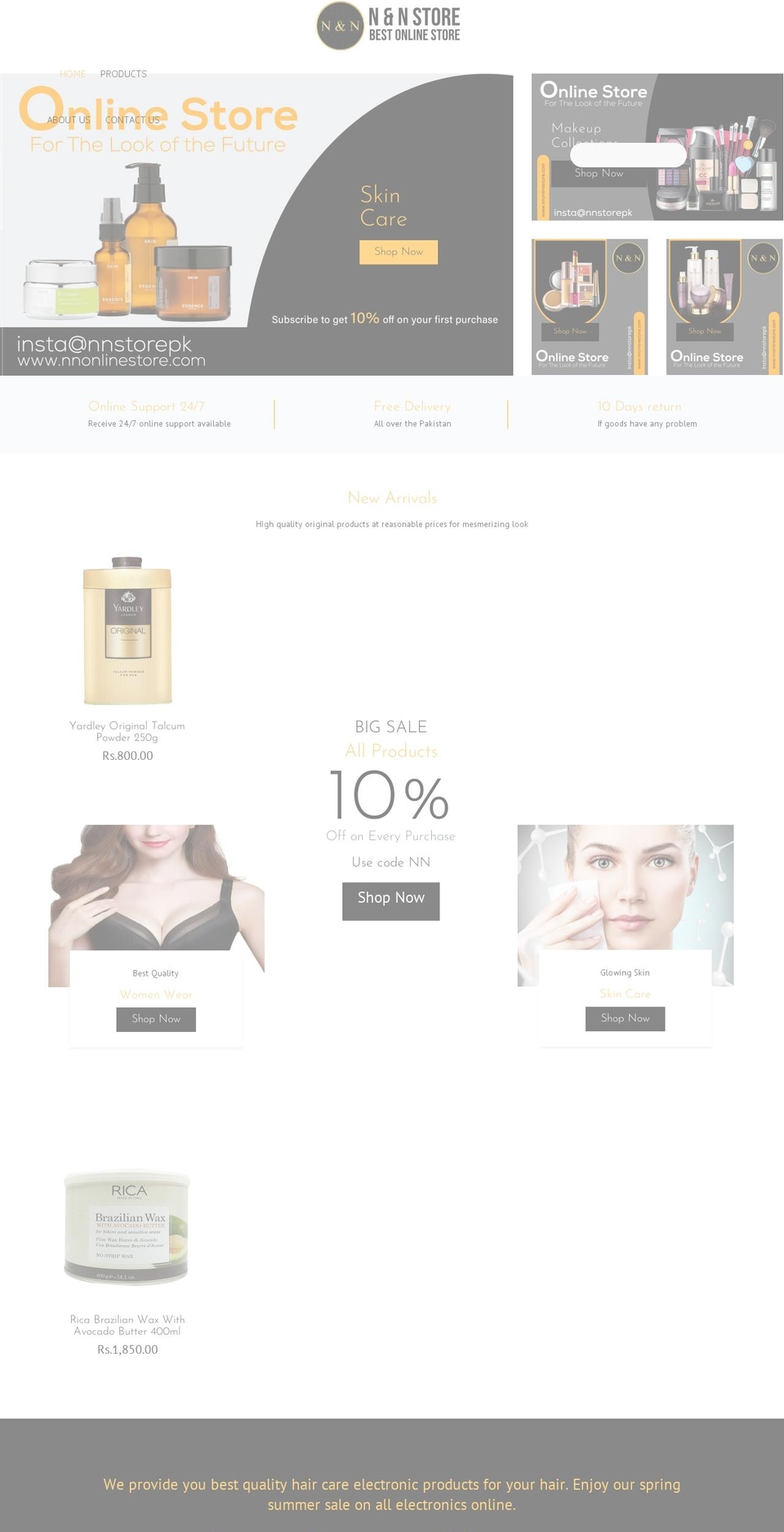 Lukme Shopify theme site example nnonlinestore.com