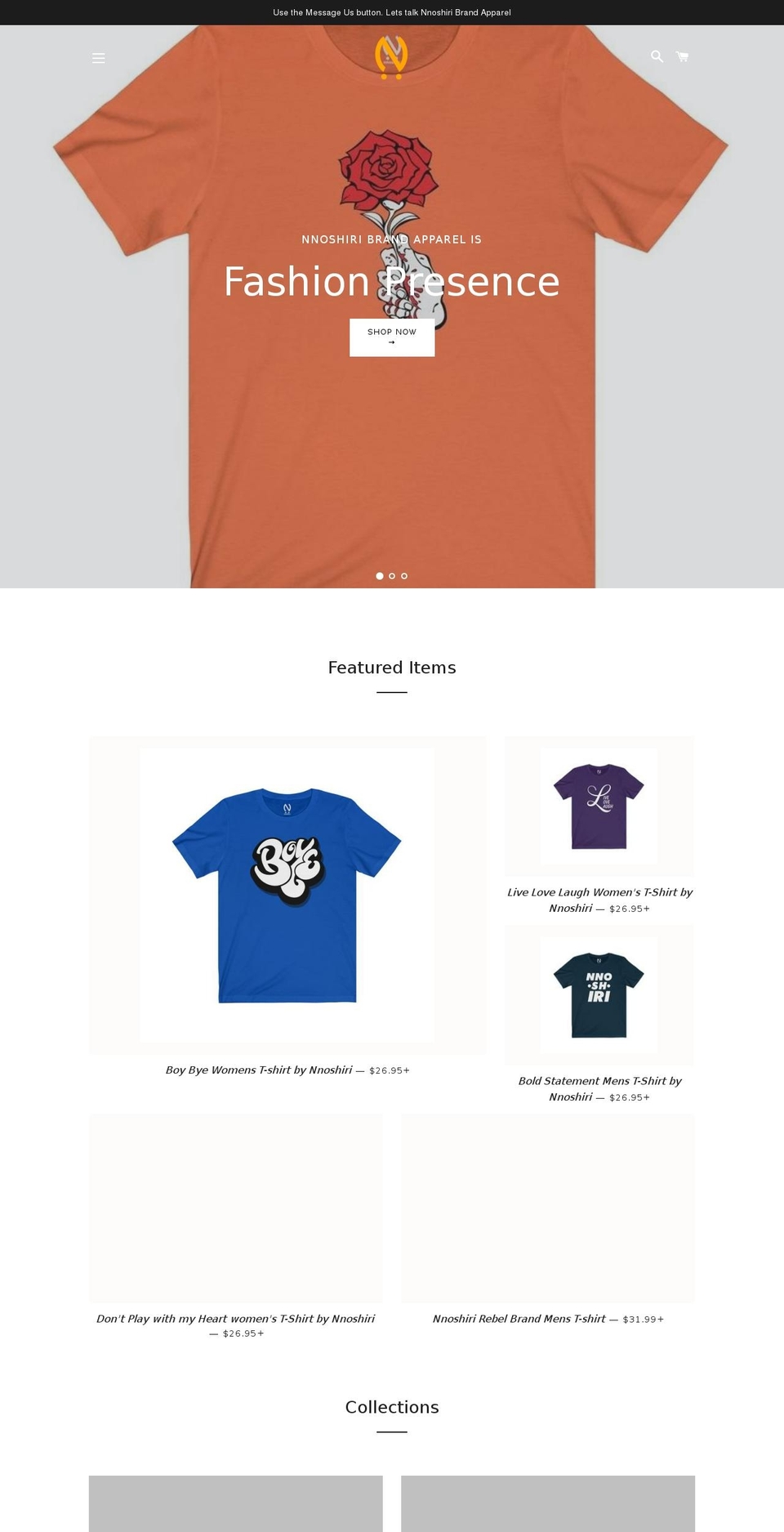 nnoshiri.com — Shopify storefront screenshot