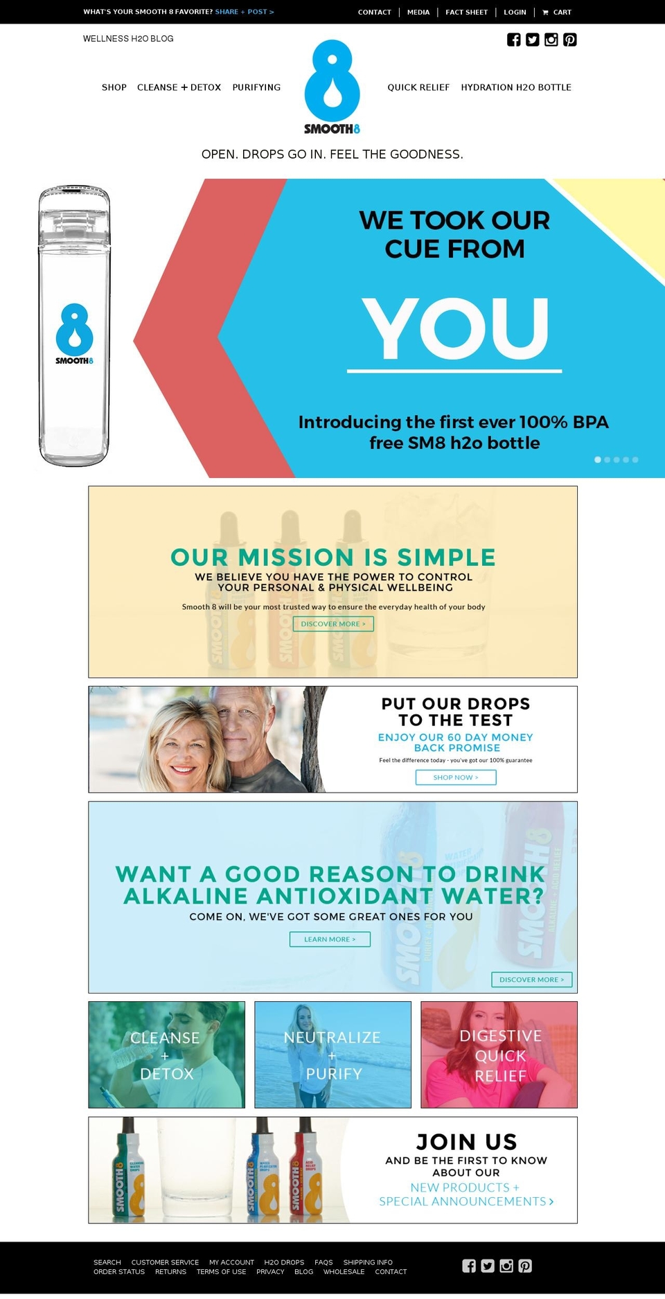 no-hangover-water.com shopify website screenshot