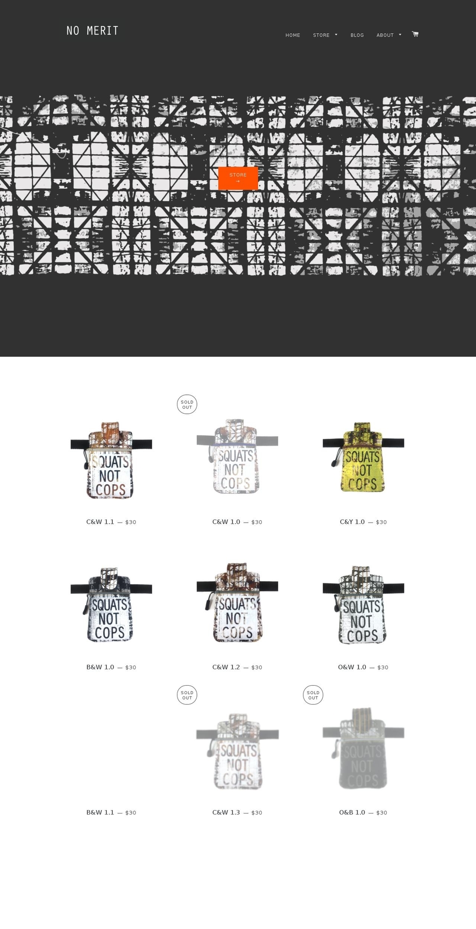 no-merit.com — Shopify storefront screenshot