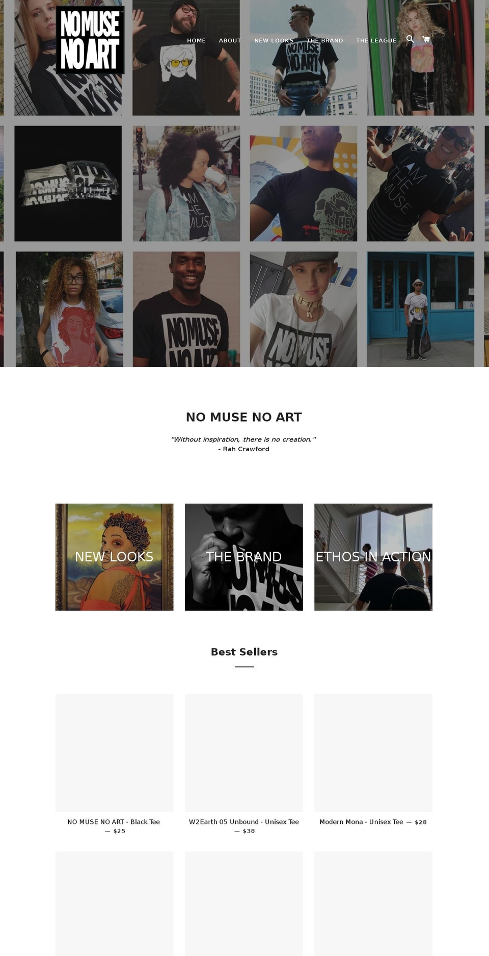 no-muse-no-art.myshopify.com shopify website screenshot
