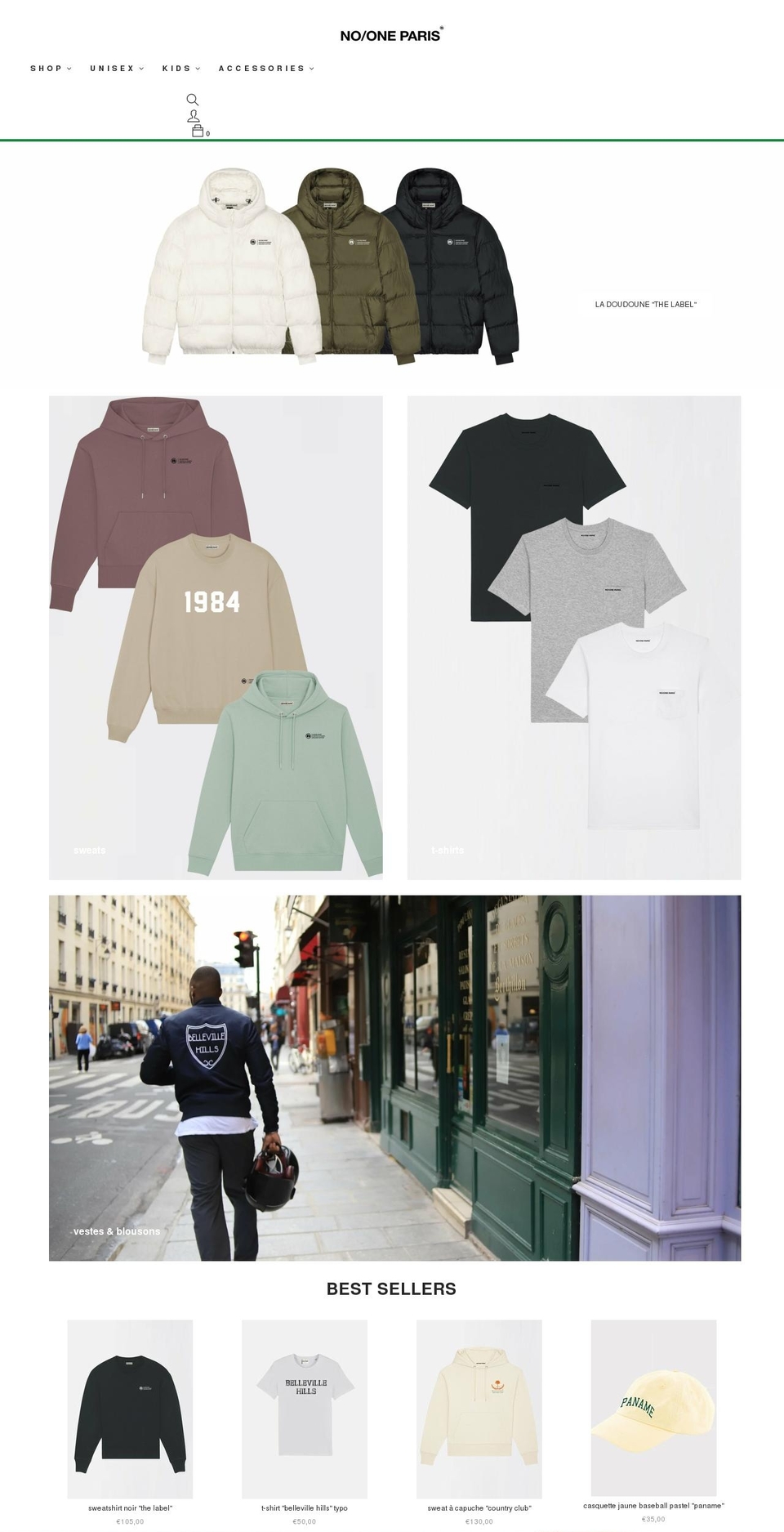 no-oneparis.com shopify website screenshot