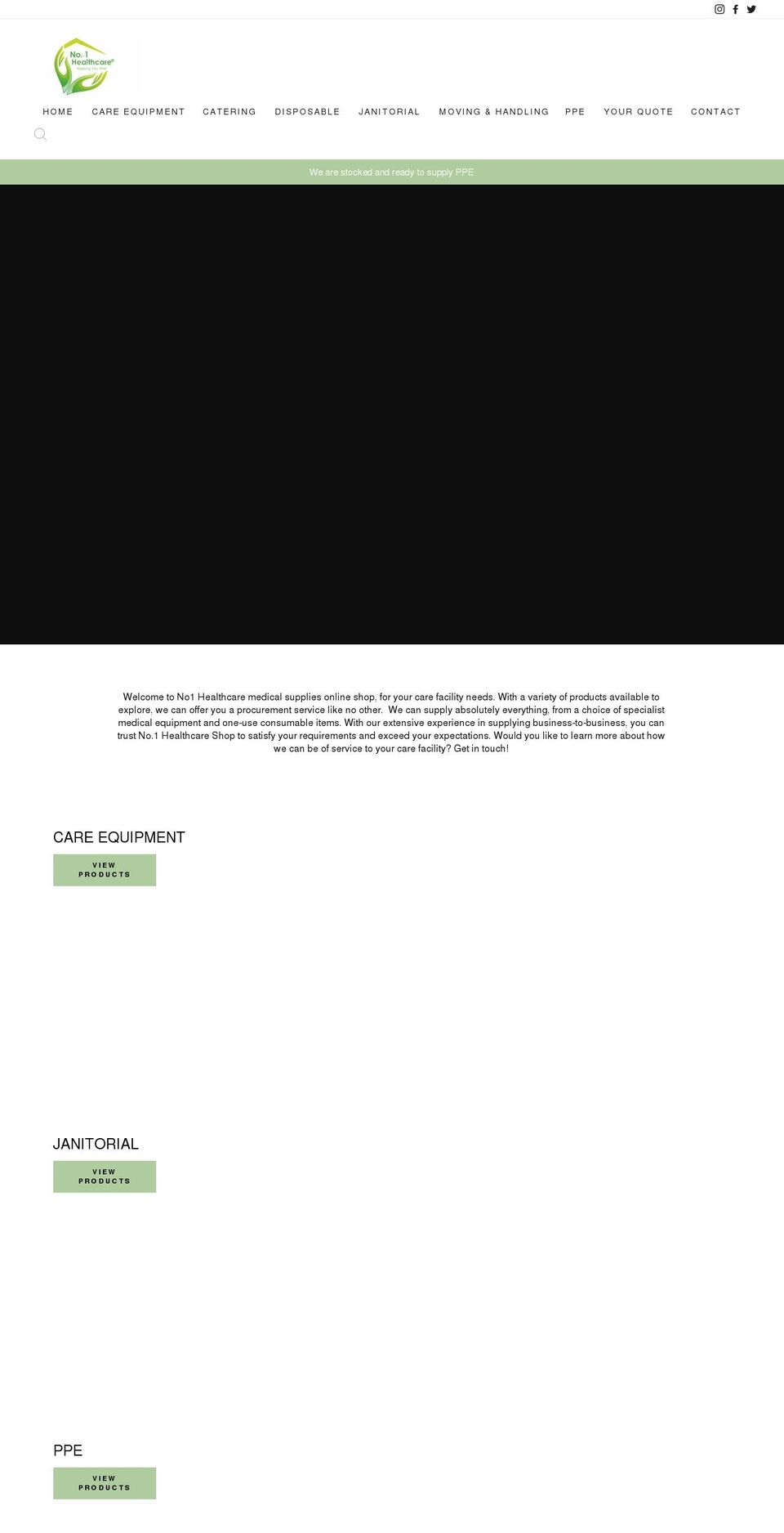 no1healthcareourshop.co.uk shopify website screenshot
