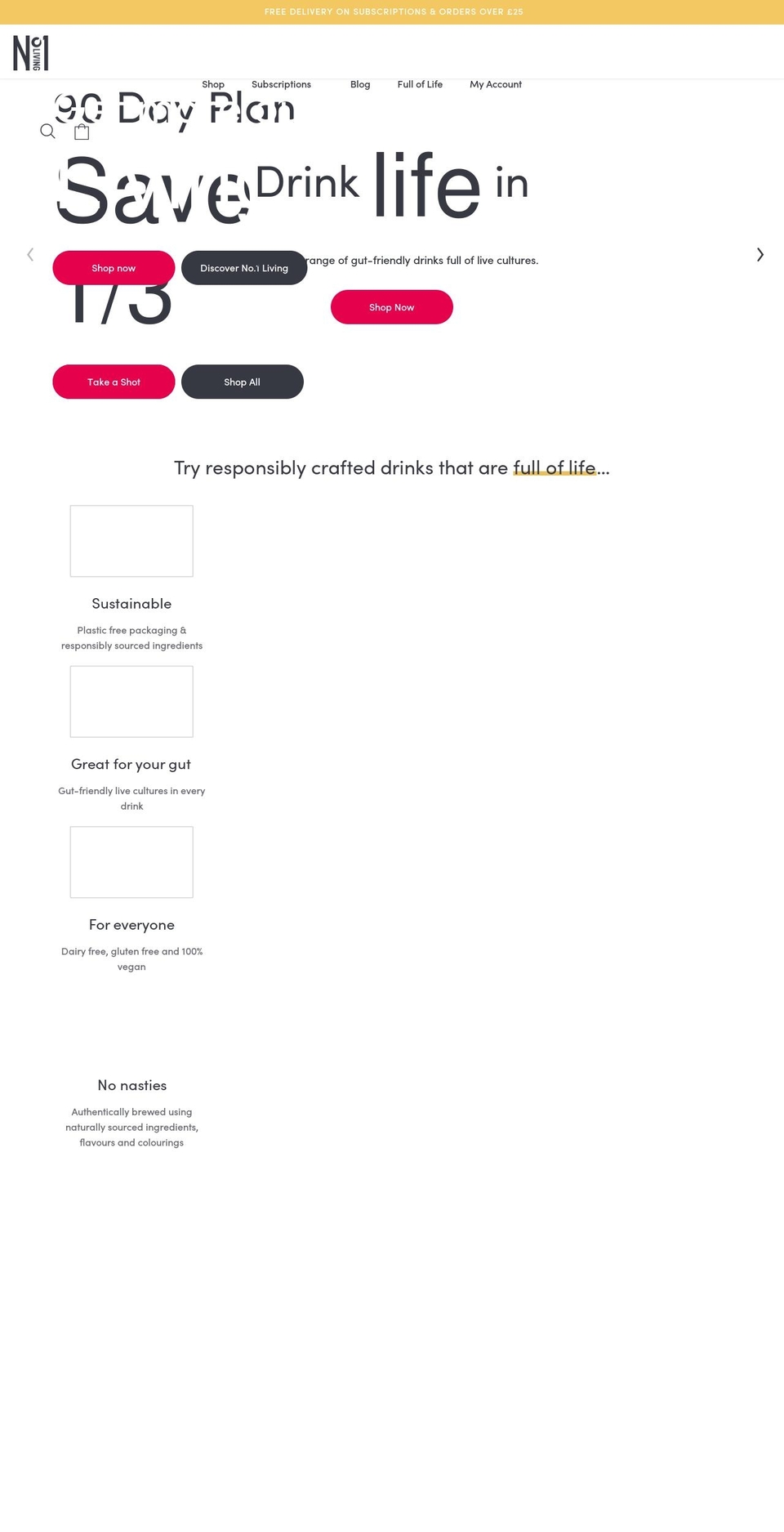 no1living.com shopify website screenshot