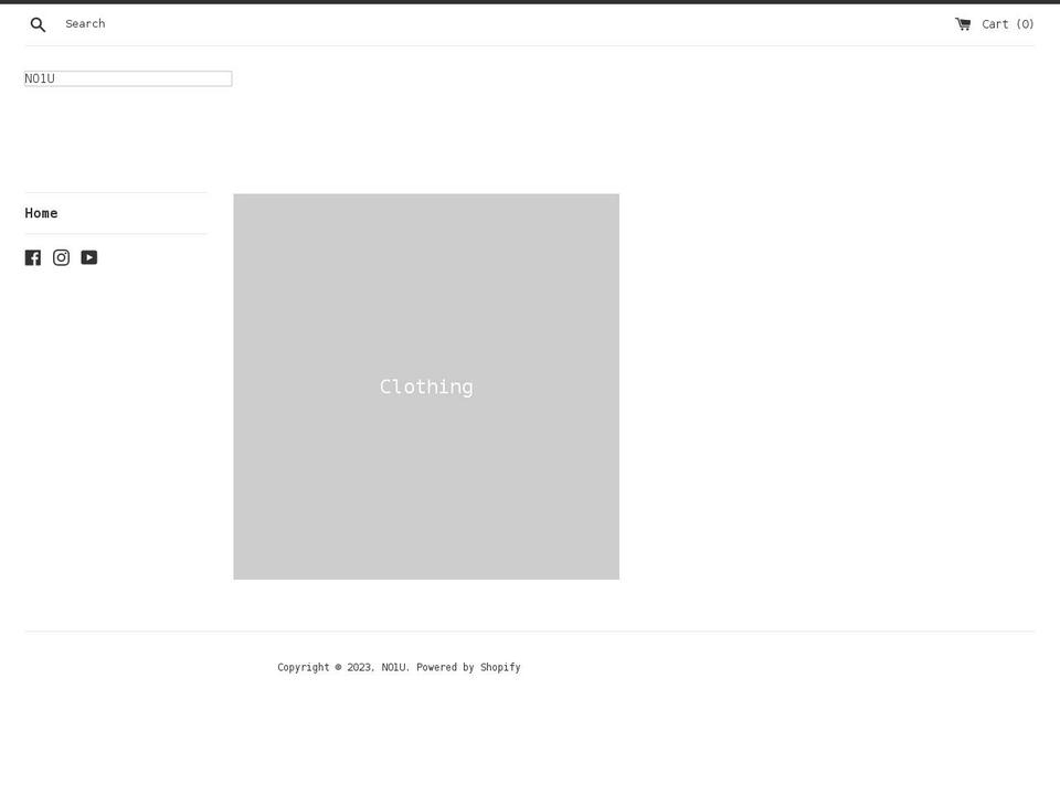 no1u.com shopify website screenshot