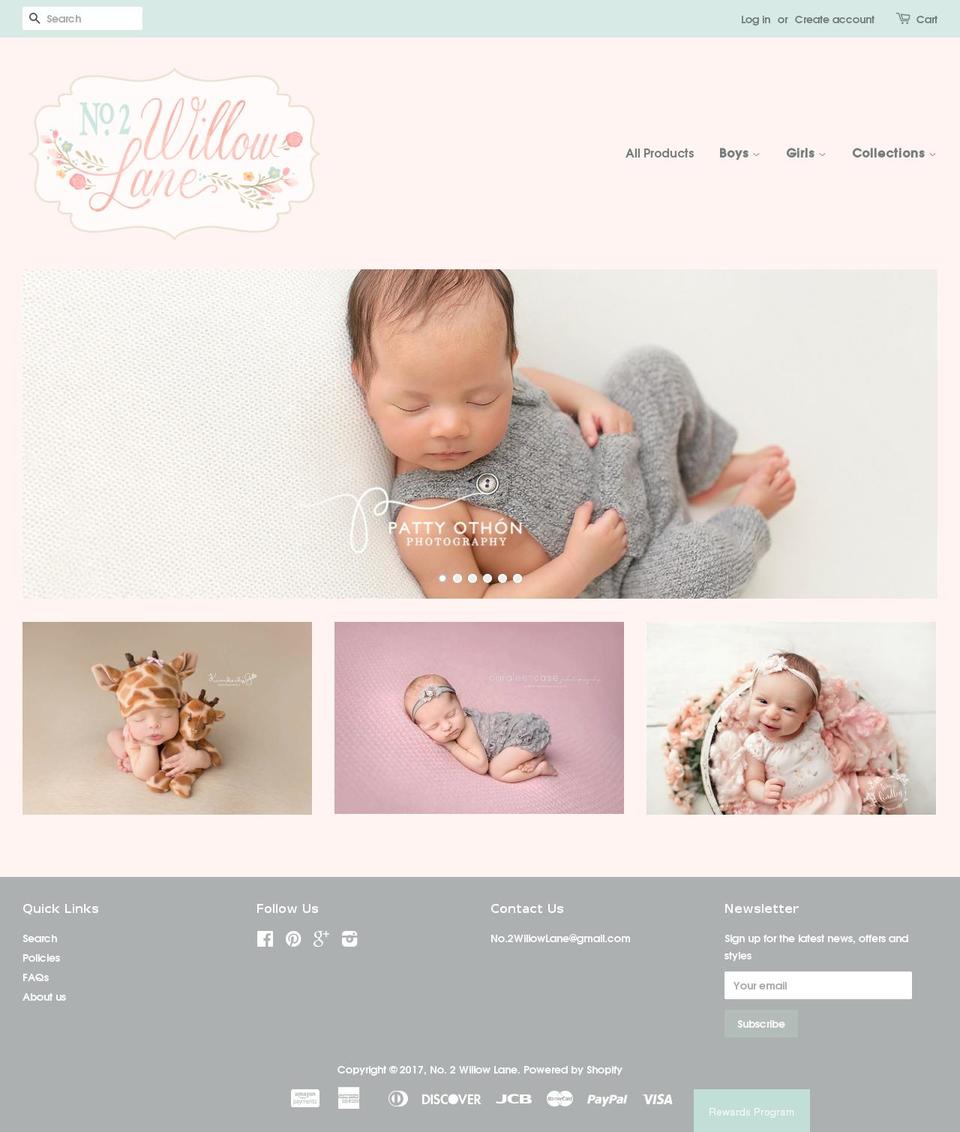 no2willowlane.com shopify website screenshot