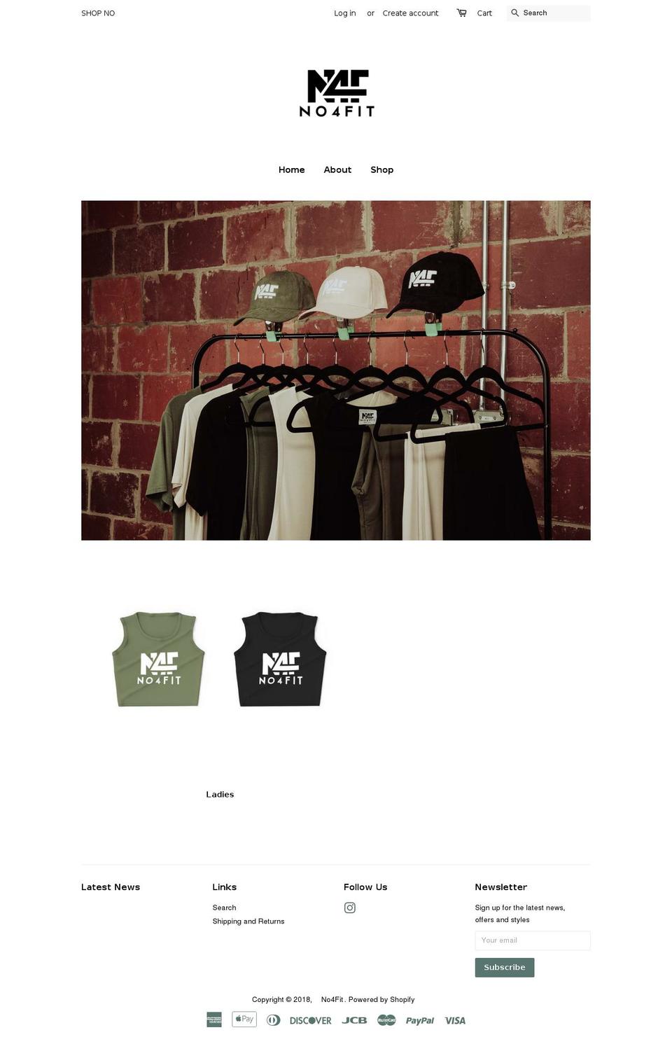 no4fit.com — Shopify storefront screenshot