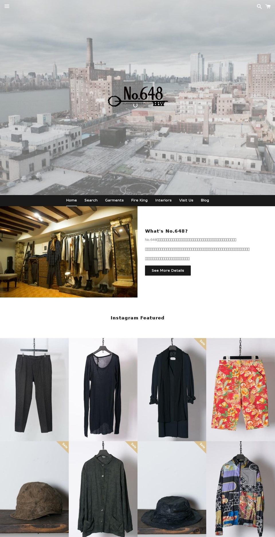 no648.com shopify website screenshot