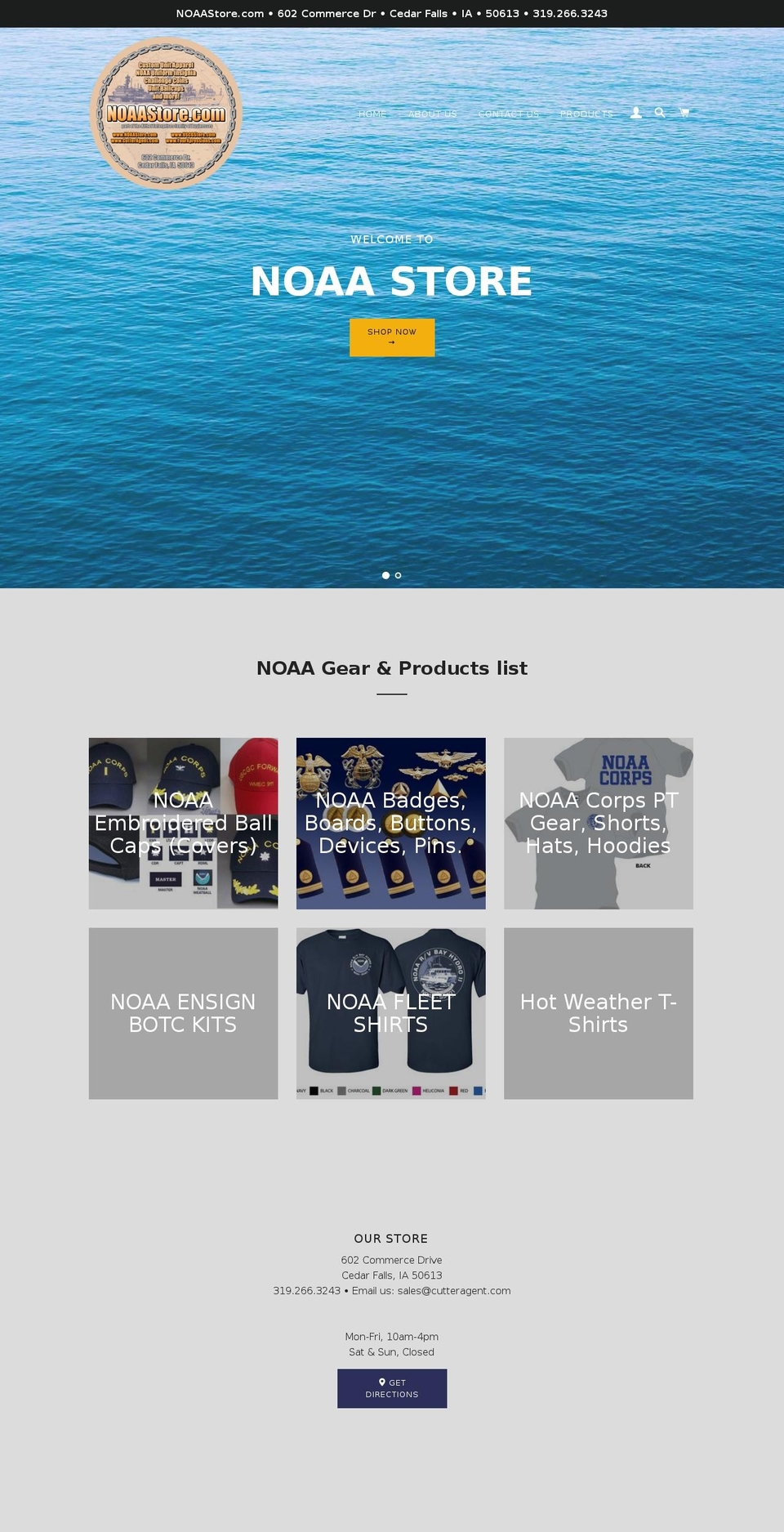 noaastore.com — Shopify storefront screenshot