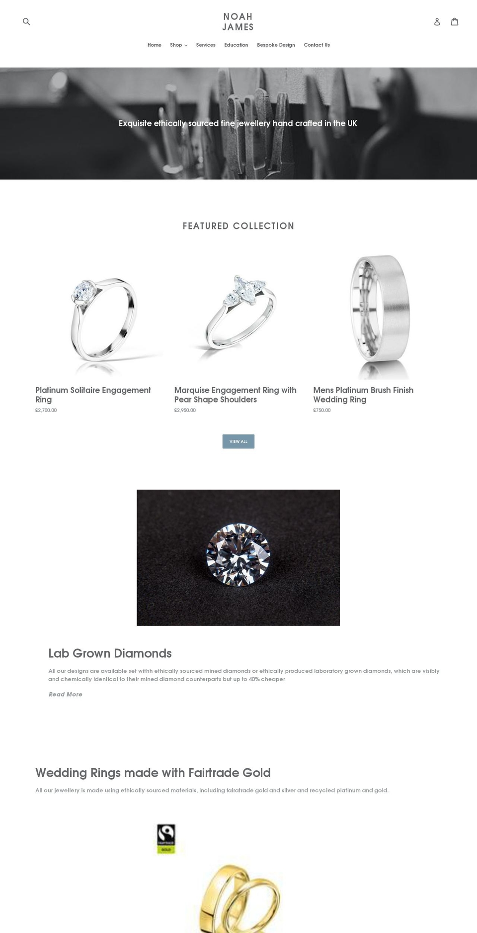 noahjamesjewellery.com — Shopify storefront screenshot