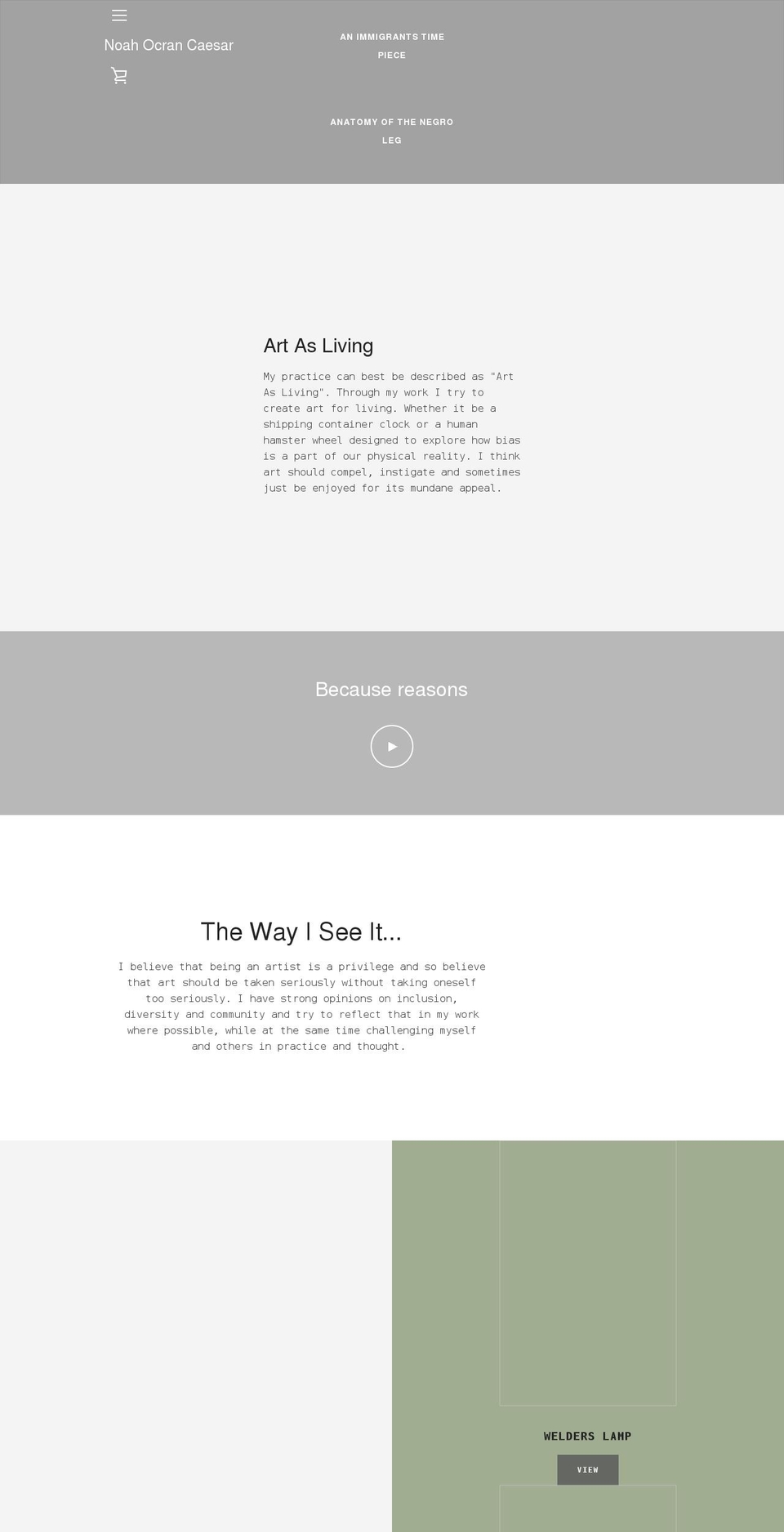 noahocrancaesar.com shopify website screenshot