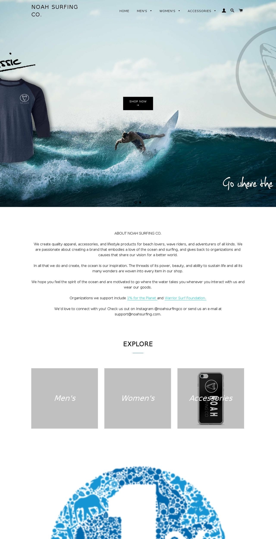 noahsurfing.com — Shopify storefront screenshot