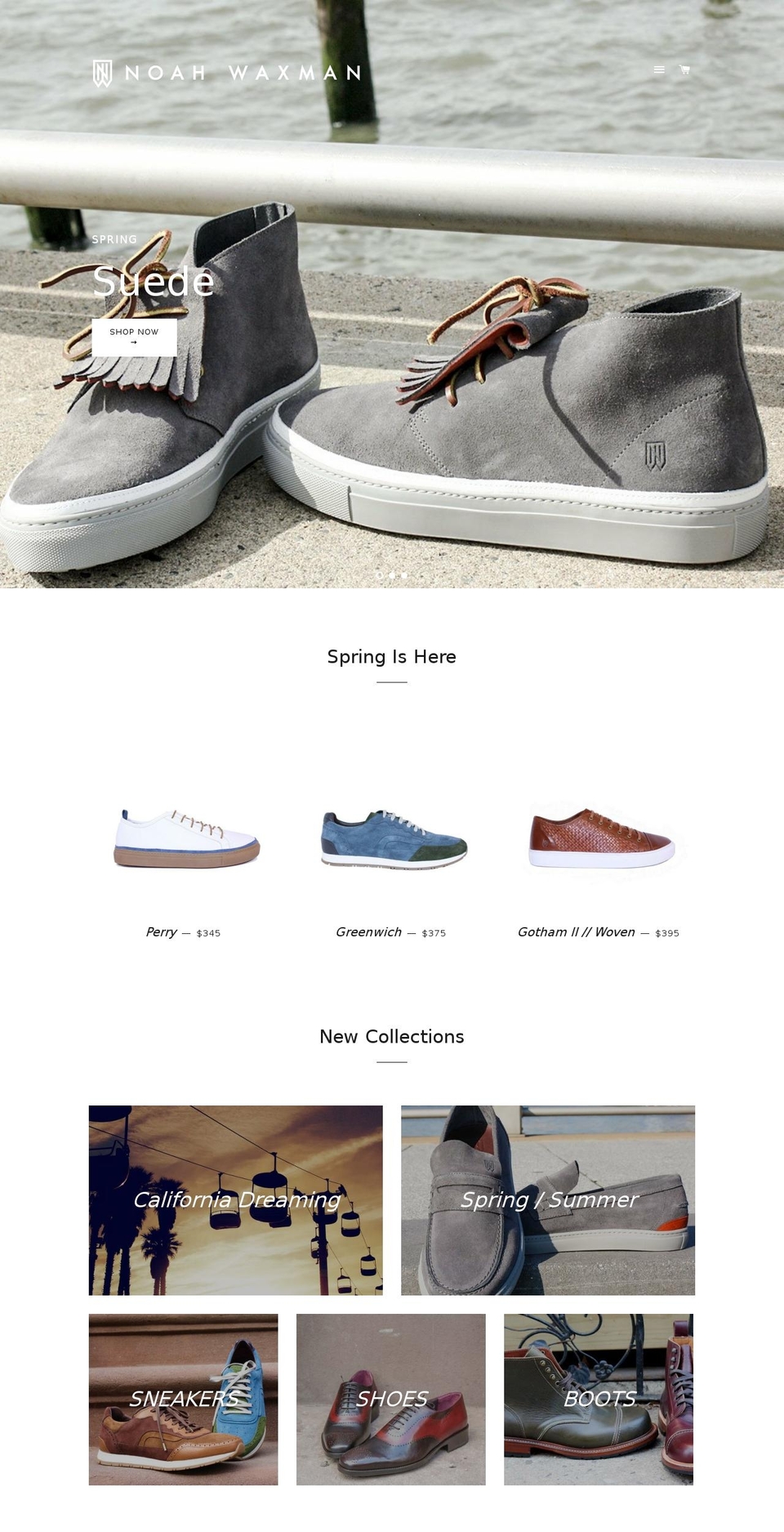 noahwaxman.com shopify website screenshot
