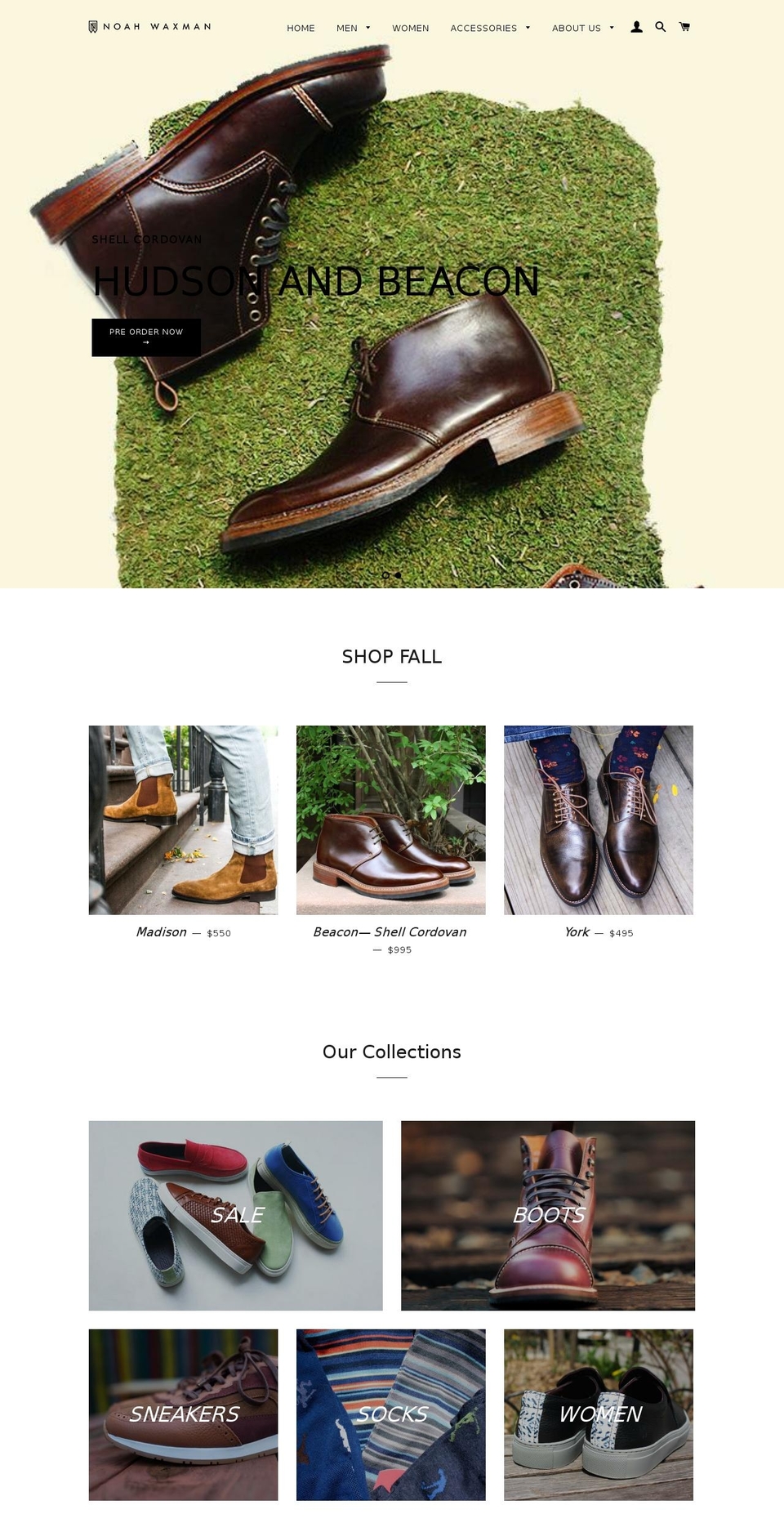 noahwaxman.org shopify website screenshot