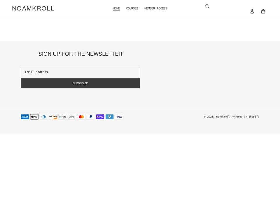 noamkrollacademy.com shopify website screenshot