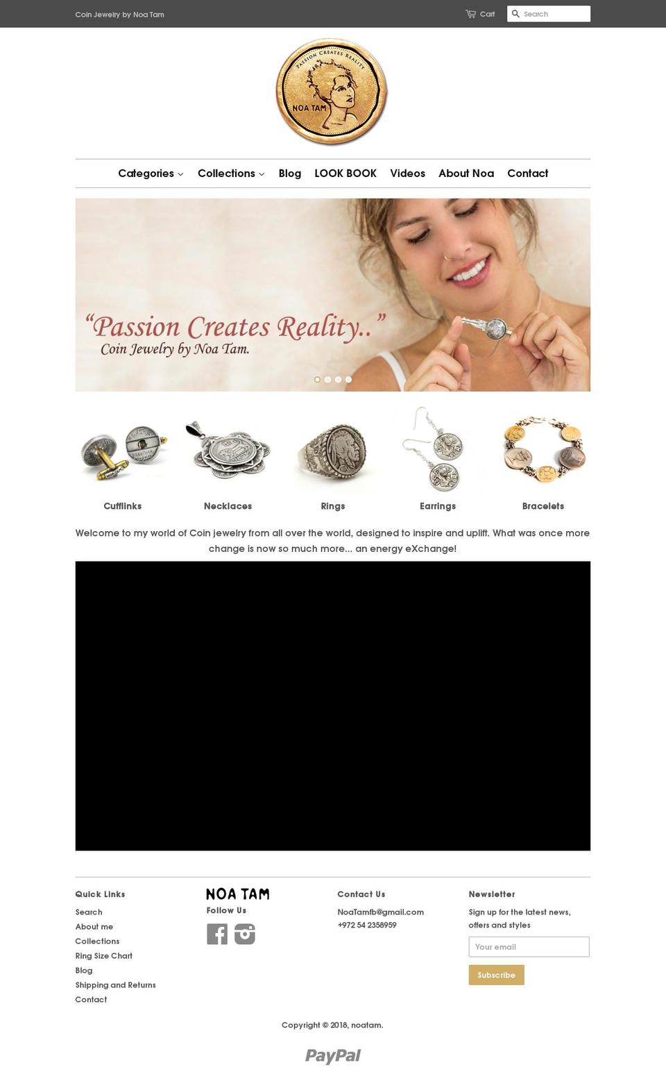noatam.com shopify website screenshot
