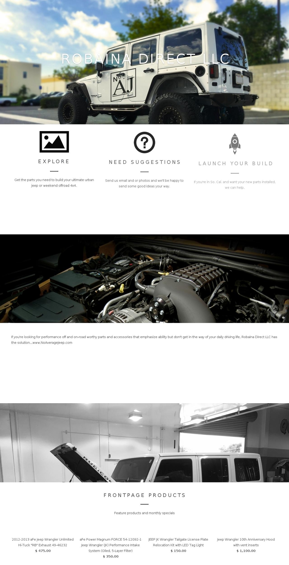 noaveragejeep.com shopify website screenshot