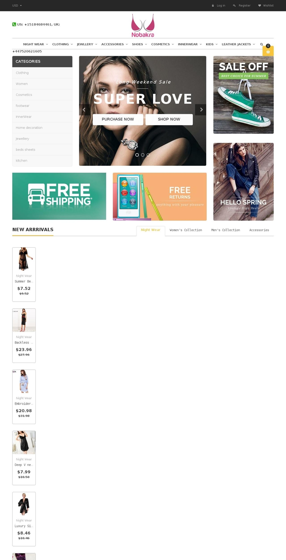 nobakra.com — Shopify storefront screenshot
