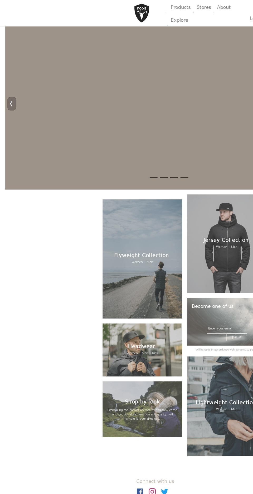 nobis.ca shopify website screenshot