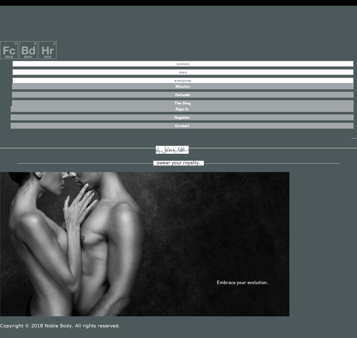 noble-body.com — Shopify storefront screenshot