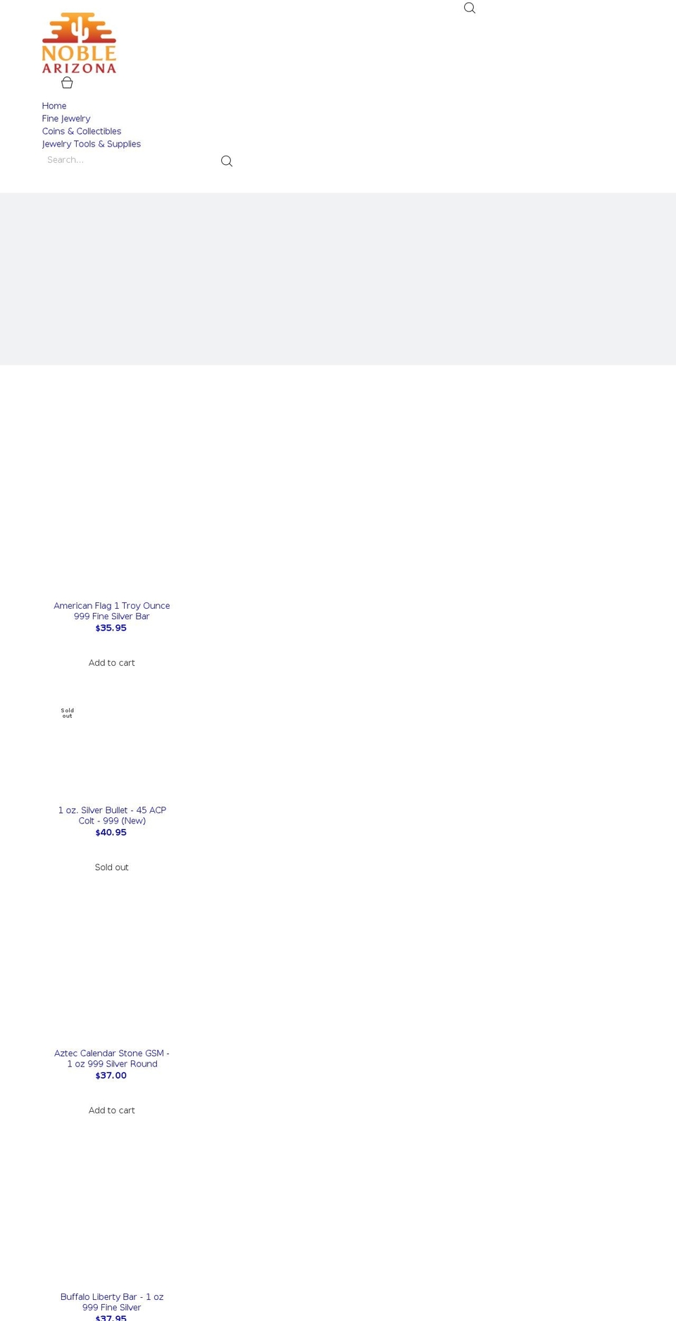 noblearizona.com shopify website screenshot