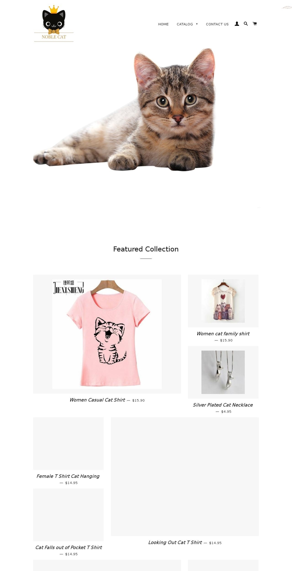 noblecat.net shopify website screenshot