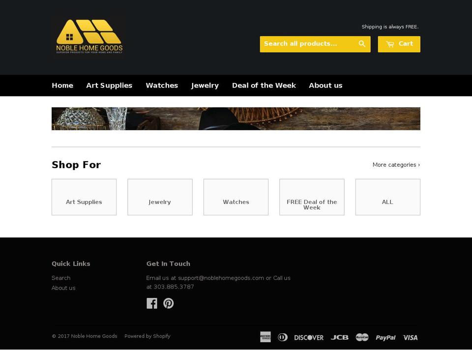 nobleflashdeals.com shopify website screenshot