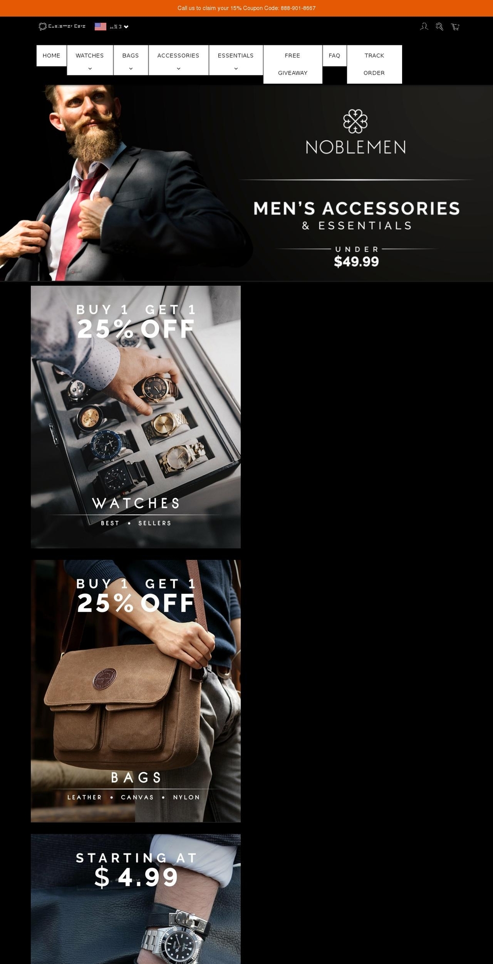 nobleformen.com — Shopify storefront screenshot