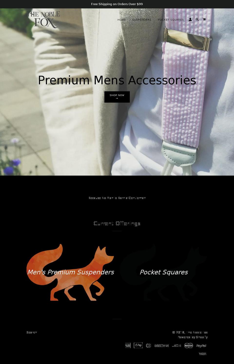 noblefoxshop.com — Shopify storefront screenshot