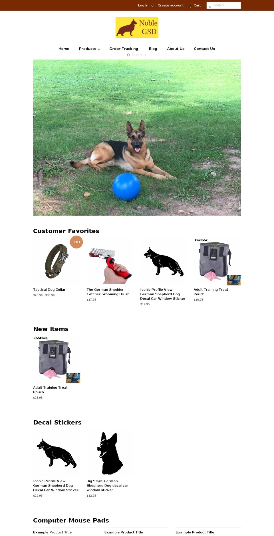 noblegsd.com shopify website screenshot