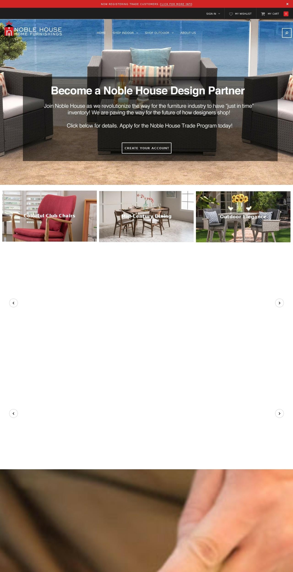Main Live Theme - Github Connected Shopify theme site example noblehousefurniture.com