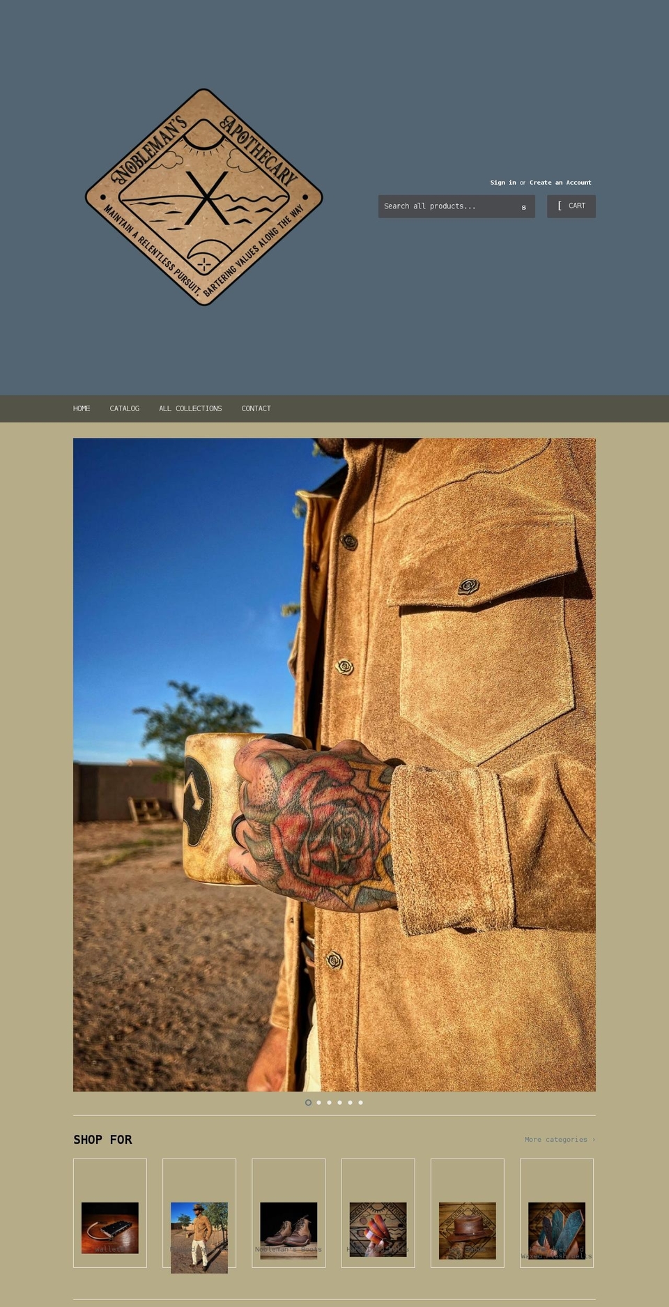 noblemansapothecary.com shopify website screenshot