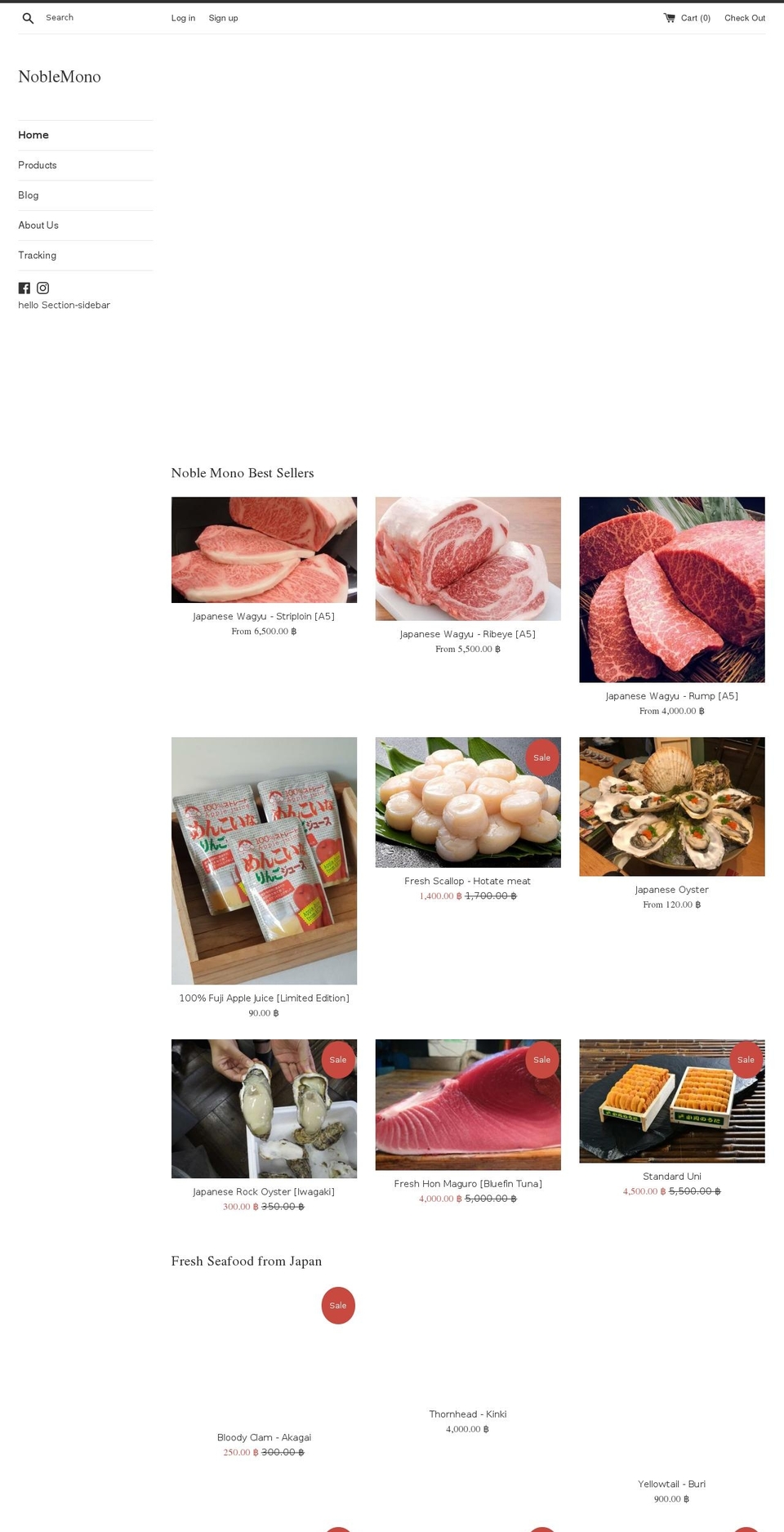 noblemono.com — Shopify storefront screenshot