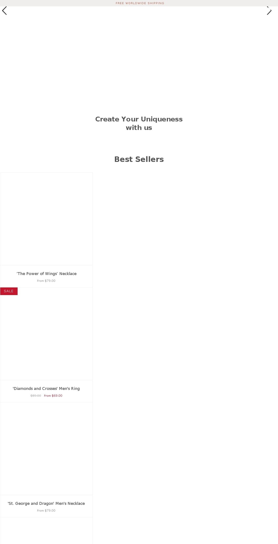 noblenamesjewelry.com shopify website screenshot